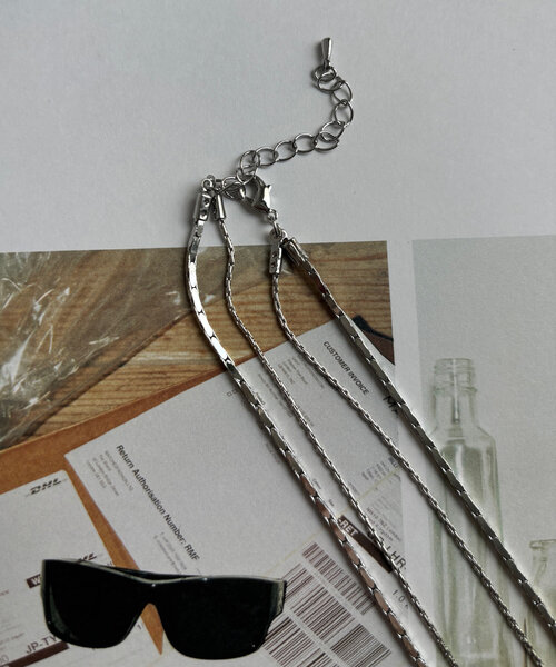 DouDou（ドゥドゥ）の「チェーンレイヤードネックレス（ネックレス・レディース・ゴールド/シルバー・FREE）」の4枚目の写真