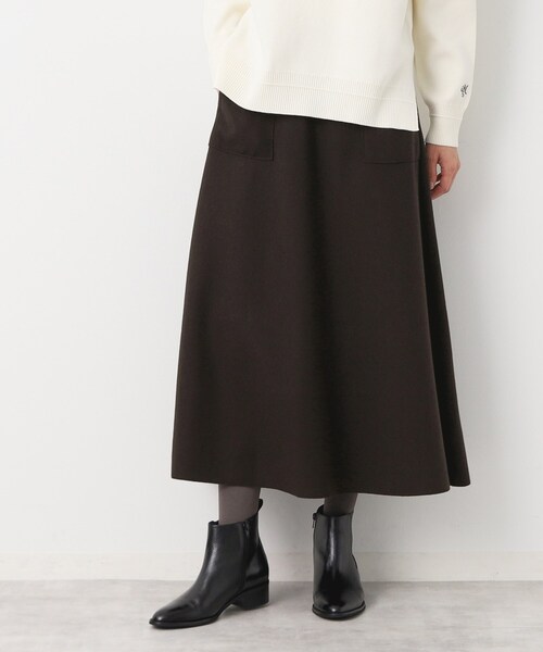 Dessin（デッサン）の「◆【7色展開・後ろゴム】フレアメルトンスカート（XS～L）（スカート・レディース・ブラック/ワインレッド/ブラウン系その他/ナチュラル/ホワイト系/スモーキーグリーン系/ネイビー・00/01/02/03）」の17枚目の写真