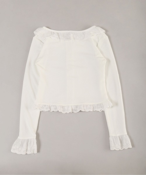 PHILLY(フィリー)の「【PHILLY】レースパイピングカーディガン(カーディガン/ボレロ・レディース・ピンク/ホワイト・FREE)」の15枚目の写真