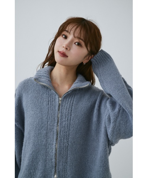 MIEL CRISHUNANT（ミエルクリシュナ）の「厚手ベーシックカーディガン（カーディガン/ボレロ・レディース・グレー/ホワイト・FREE）」の4枚目の写真