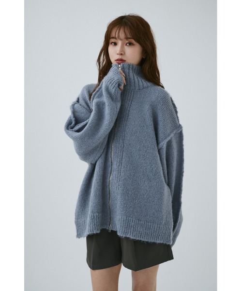 MIEL CRISHUNANT（ミエルクリシュナ）の「厚手ベーシックカーディガン（カーディガン/ボレロ・レディース・グレー/ホワイト・FREE）」の5枚目の写真