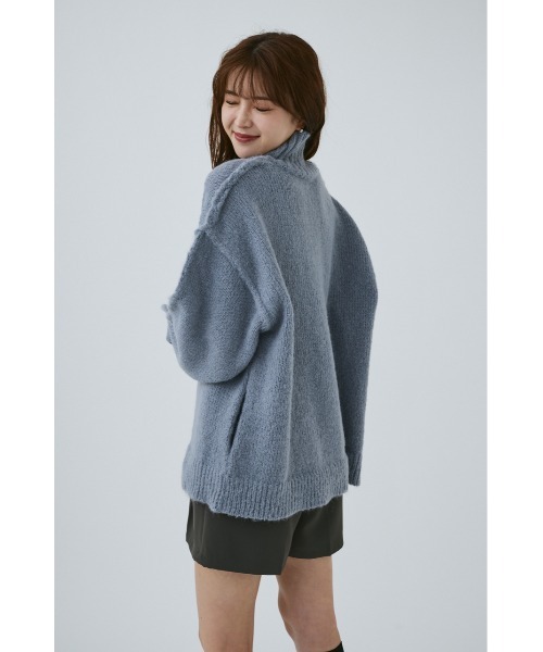 MIEL CRISHUNANT（ミエルクリシュナ）の「厚手ベーシックカーディガン（カーディガン/ボレロ・レディース・グレー/ホワイト・FREE）」の9枚目の写真