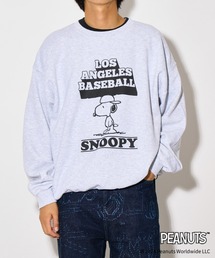 【 Goodwear × PEANUTS / グッドウェア × ピーナッツ 】 スヌーピー プリント スウェット プルオーバー 1