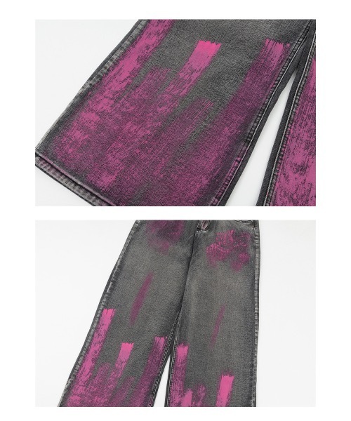 mushwear(マッシュウェア)の「ペイントデザインデニムパンツ(デニムパンツ・メンズ・ブラック・SMALL/MEDIUM/LARGE/X-LARGE)」の7枚目の写真