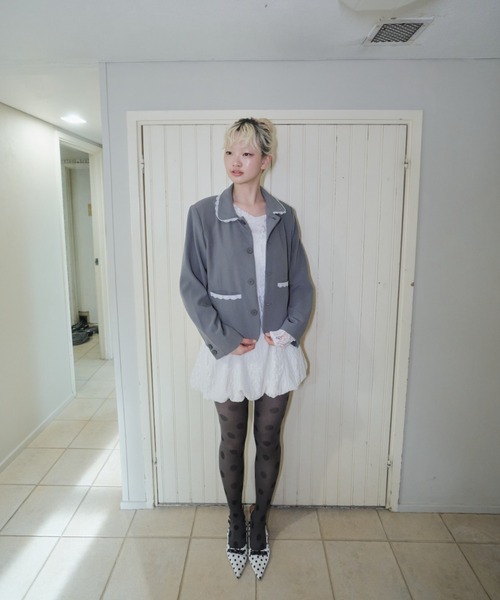 smyeon レース付コンパクトジャケット Compact lace jaket / レース付きコンパクトジャケット（その他