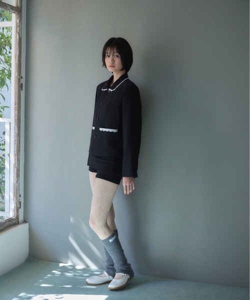 Smyeon（スミョン）の「Compact lace jaket / レース付きコンパクト