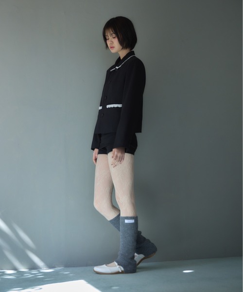 スミョン レース付きコンパクトジャケット Compact lace jaket Smyeon（スミョン）の「Compact lace jaket / レース付きコンパクト