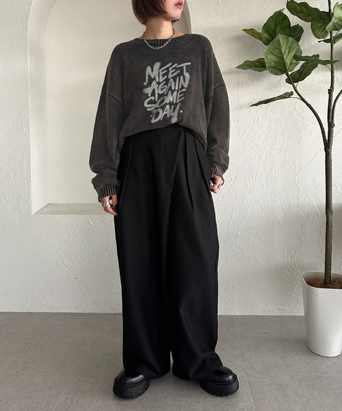 apres jour mignon（アプレジュールミニョン）の「ラップパンツ【ZOZOTOWN限定アイテム】（その他パンツ・レディース・ブラウン系その他/アイボリー/ブラック/カーキ/チャコールグレー・MEDIUM/X-LARGE/SMALL）」の16枚目の写真