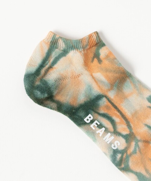 BEAMS（ビームス）の「タイダイ アンクル ソックス（ソックス/靴下・メンズ・チャコールグレー/ネイビー/オレンジ・ONE SIZE）」の4枚目の写真