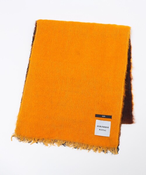 SUBLIME（サブライム）の「【SHIPS別注】SUBLIME: 2トーン ドロップダイ ストール（マフラー・メンズ・ブラック/ネイビー/ブラウン・ONE SIZE）」の5枚目の写真