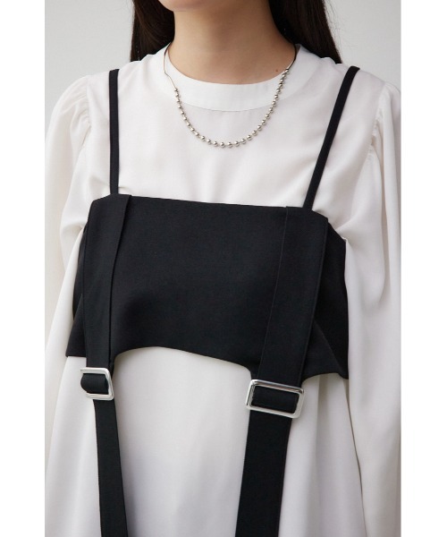 AZUL by moussy(アズールバイマウジー)の「ガータービスチェレイヤードトップス(Tシャツ/カットソー・レディース・ブラック/ブラウン/グレー・FREE)」の10枚目の写真