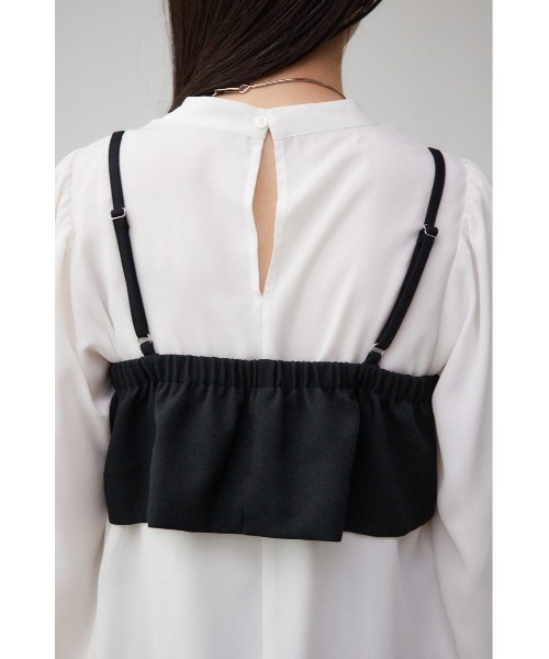 AZUL by moussy(アズールバイマウジー)の「ガータービスチェレイヤードトップス(Tシャツ/カットソー・レディース・ブラック/ブラウン/グレー・FREE)」の11枚目の写真