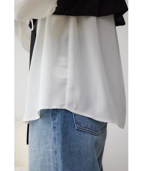 AZUL by moussy(アズールバイマウジー)の「ガータービスチェレイヤードトップス(Tシャツ/カットソー・レディース・ブラック/ブラウン/グレー・FREE)」の15枚目の写真