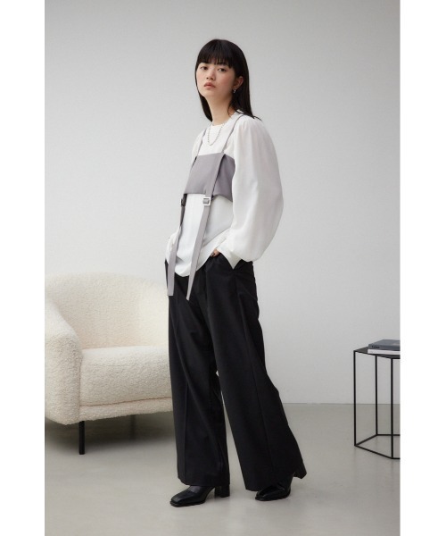 AZUL by moussy(アズールバイマウジー)の「ガータービスチェレイヤードトップス(Tシャツ/カットソー・レディース・ブラック/ブラウン/グレー・FREE)」の18枚目の写真