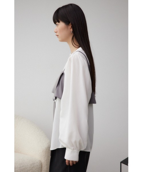 AZUL by moussy(アズールバイマウジー)の「ガータービスチェレイヤードトップス(Tシャツ/カットソー・レディース・ブラック/ブラウン/グレー・FREE)」の20枚目の写真