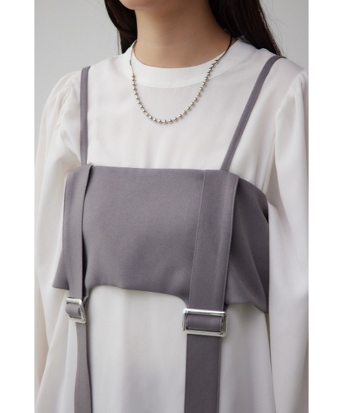 AZUL by moussy(アズールバイマウジー)の「ガータービスチェレイヤードトップス(Tシャツ/カットソー・レディース・ブラック/ブラウン/グレー・FREE)」の22枚目の写真