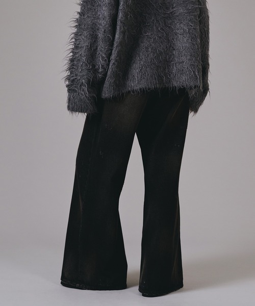 selle glant(セレグランテ)の「VINTAGE LIKE WIDE DENIM PANTS/ヴィンテージライクワイドデニムパンツ(デニムパンツ・メンズ・ブラック/インディゴブルー・SMALL/MEDIUM/LARGE)」の4枚目の写真