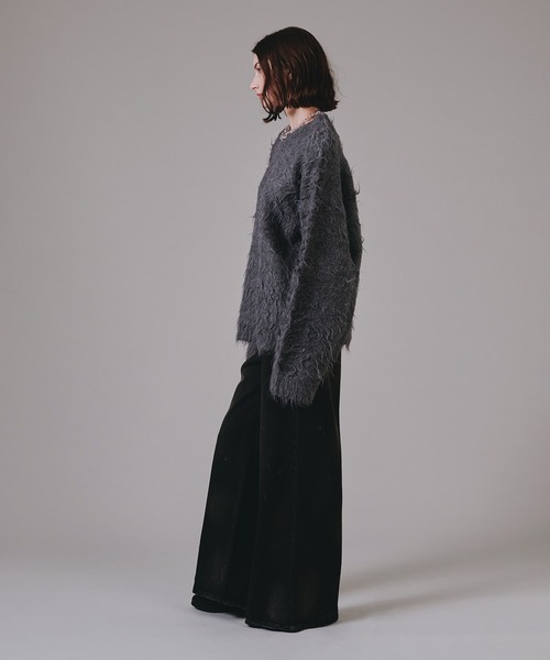 selle glant(セレグランテ)の「VINTAGE LIKE WIDE DENIM PANTS/ヴィンテージライクワイドデニムパンツ(デニムパンツ・メンズ・ブラック/インディゴブルー・SMALL/MEDIUM/LARGE)」の6枚目の写真