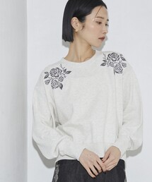 Firsthand | Firsthand/ファーストハンド オーガニックコットン ローズ刺繍スウェット(スウェット)