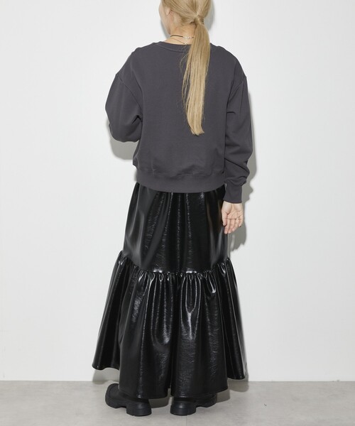 Firsthand（ファーストハンド）の「Firsthand/ファーストハンド オーガニックコットン ローズ刺繍スウェット（スウェット・レディース・オートミール/ネイビー/チャコールグレー・FREE）」の10枚目の写真