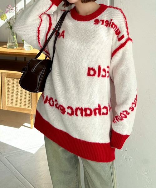 clear（クリア）の「リバーシブルロゴニットワンピース [2way オーバーサイズ ]≪2024AW新作≫（ワンピース・レディース・ブラウン/レッド・F）」の18枚目の写真