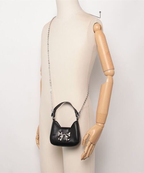 Vipoa(ヴィポア)の「Ribbon small bag(ショルダーバッグ・レディース・レッド/ピンク/ホワイト/ブラック/シルバー・FREE)」の9枚目の写真