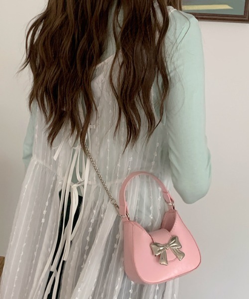 Vipoa(ヴィポア)の「Ribbon small bag(ショルダーバッグ・レディース・レッド/ピンク/ホワイト/ブラック/シルバー・FREE)」の19枚目の写真