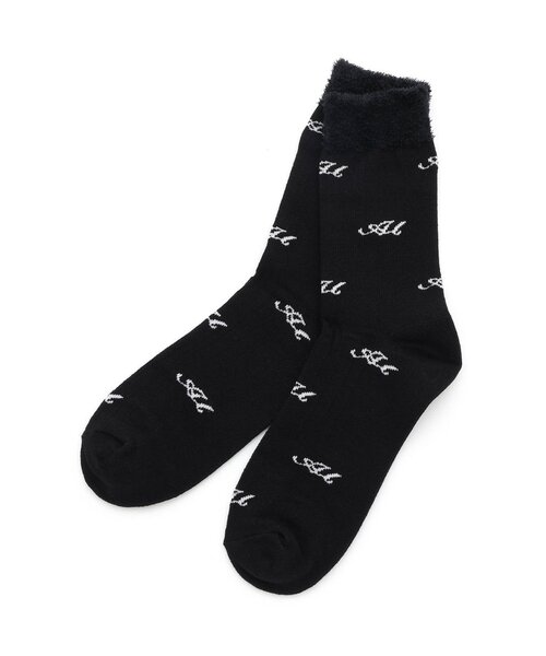 algy（アルジー）の「アソート総柄クルーソックス（ソックス/靴下・キッズ・オフホワイト/ブラック/レッド・21/24）」の2枚目の写真