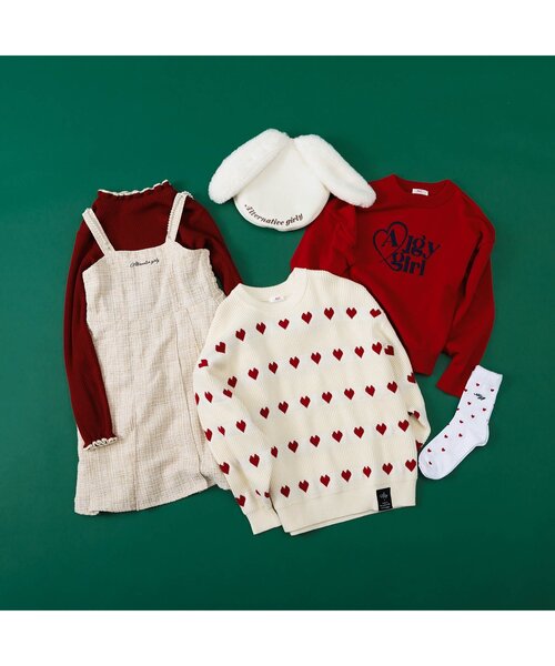 algy（アルジー）の「アソート総柄クルーソックス（ソックス/靴下・キッズ・オフホワイト/ブラック/レッド・21/24）」の7枚目の写真