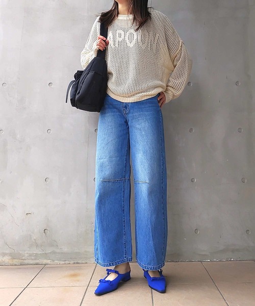 Q(キュー)の「ダブルリボンミュールパンプス(パンプス・レディース・ブルー/ブラック・24.5/23.5)」の15枚目の写真