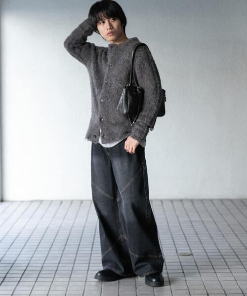 SENSE OF PLACE by URBAN RESEARCH(センスオブプレイスバイアーバンリサーチ)の「ブークレシャギークルーネックカーディガン(カーディガン/ボレロ・メンズ・ブラウン/グリーン/ブルー・MEDIUM/LARGE)」の9枚目の写真