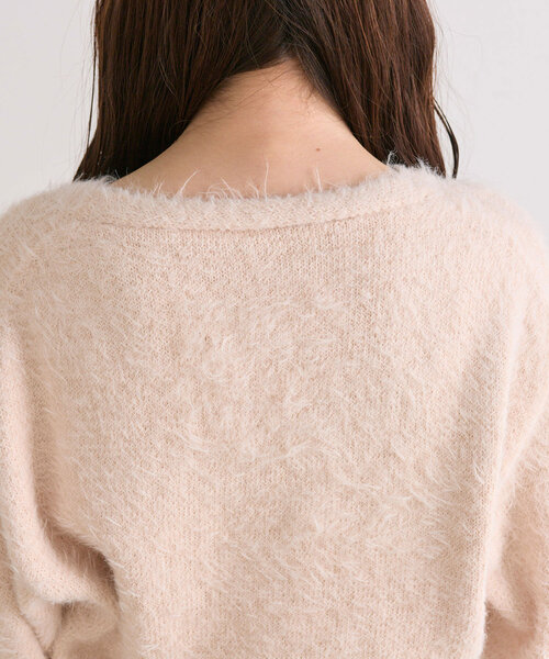 OLIVE des OLIVE（オリーブデオリーブ）の「リボンビジューカーディガン（カーディガン/ボレロ・レディース・ピンク/サックスブルー/オフホワイト/チャコールグレー・FREE）」の17枚目の写真