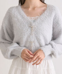 OLIVE des OLIVE | リボンビジューカーディガン(カーディガン/ボレロ)