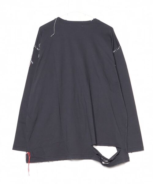 DISCOVERED(ディスカバード)の「【DISCOVERED】LOOPING DAMAGE CUTSEWN(Tシャツ/カットソー・メンズ・ブラック/グレー・1/3)」の3枚目の写真