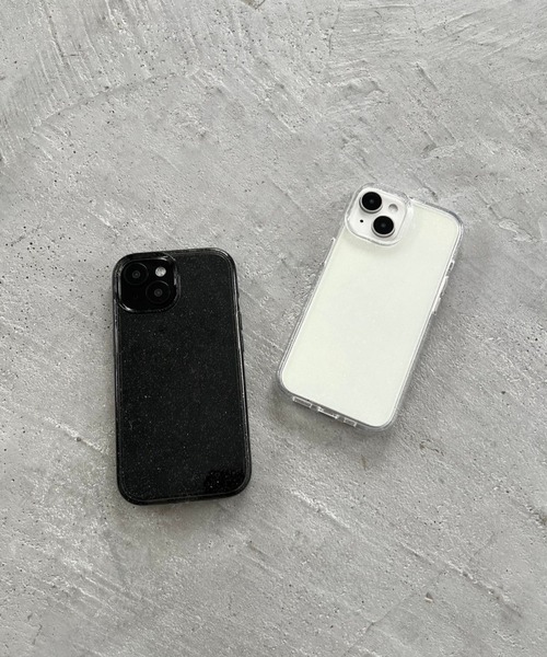 Me%（ミィパーセント）の「【iPhone15対応】クリアラメiPhoneケース　282529（スマホケース/カバー・レディース・ブラック/オフホワイト・FREE）」の6枚目の写真
