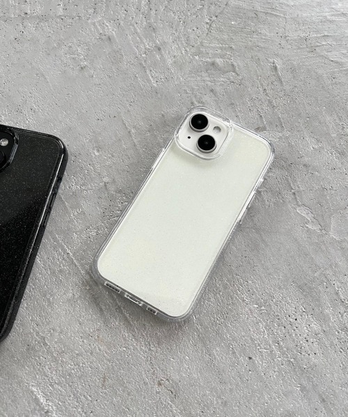 Me%（ミィパーセント）の「【iPhone15対応】クリアラメiPhoneケース　282529（スマホケース/カバー・レディース・ブラック/オフホワイト・FREE）」の8枚目の写真