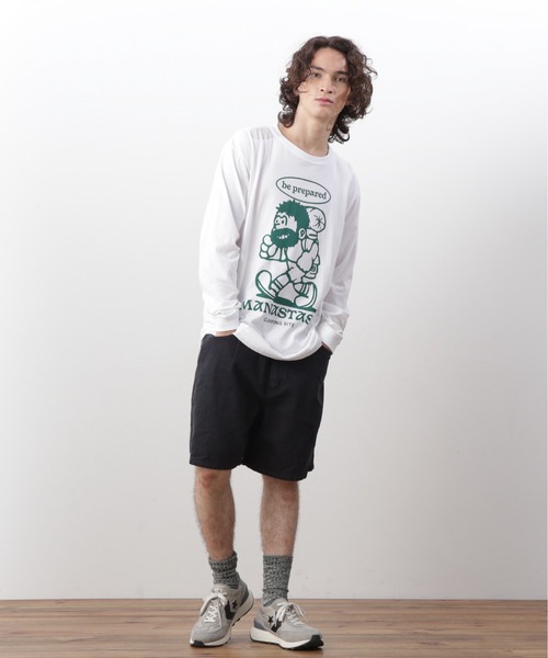 MANASTASH(マナスタッシュ)の「MANASTASH/マナスタッシュ/ L/S TEE BE PREPARED(Tシャツ/カットソー・メンズ・セージグリーン/ホワイト/ブラック・L/M/XL/S)」の4枚目の写真