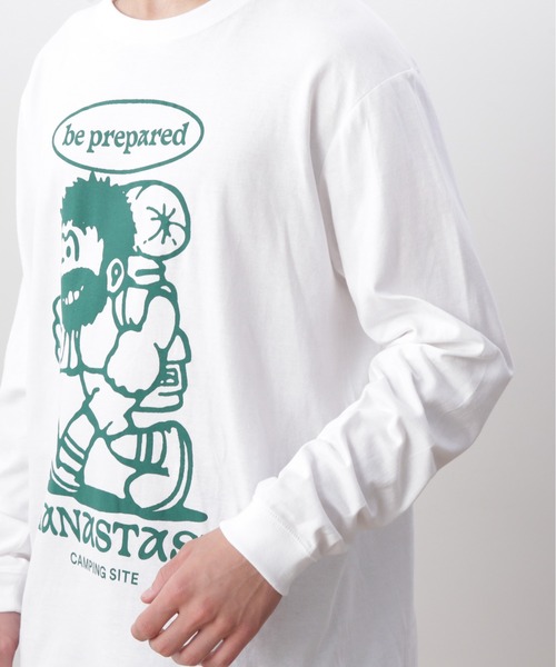 MANASTASH(マナスタッシュ)の「MANASTASH/マナスタッシュ/ L/S TEE BE PREPARED(Tシャツ/カットソー・メンズ・セージグリーン/ホワイト/ブラック・L/M/XL/S)」の10枚目の写真