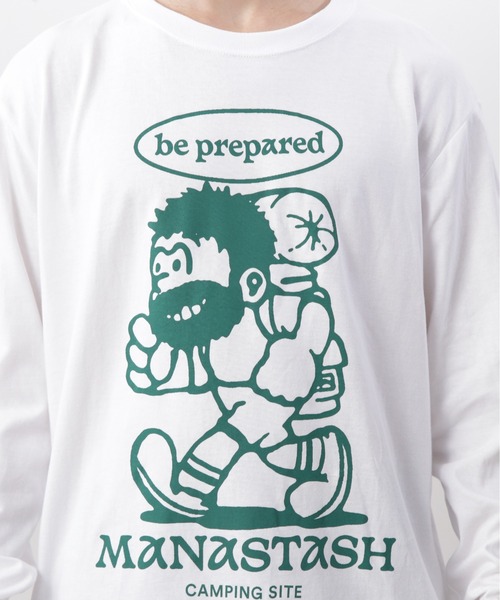 MANASTASH(マナスタッシュ)の「MANASTASH/マナスタッシュ/ L/S TEE BE PREPARED(Tシャツ/カットソー・メンズ・セージグリーン/ホワイト/ブラック・L/M/XL/S)」の12枚目の写真