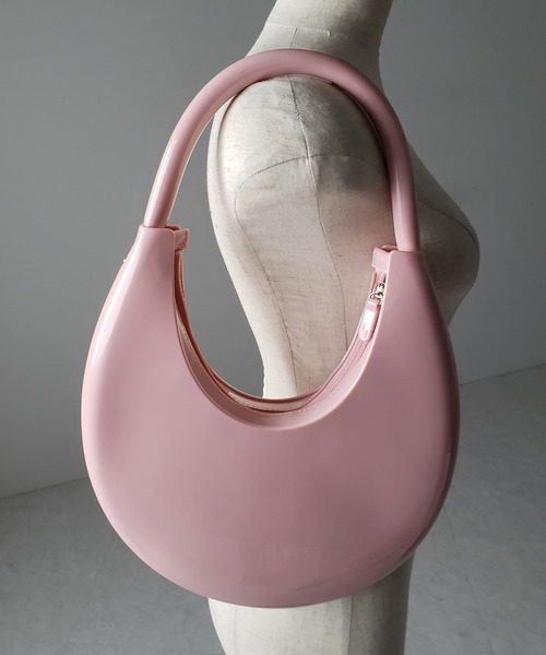★日本未発売★LESLY HALF MOON SHOULDER BAG ショルダーバッグ セール】【 2color 】 PVC ハーフムーンショルダーバッグ