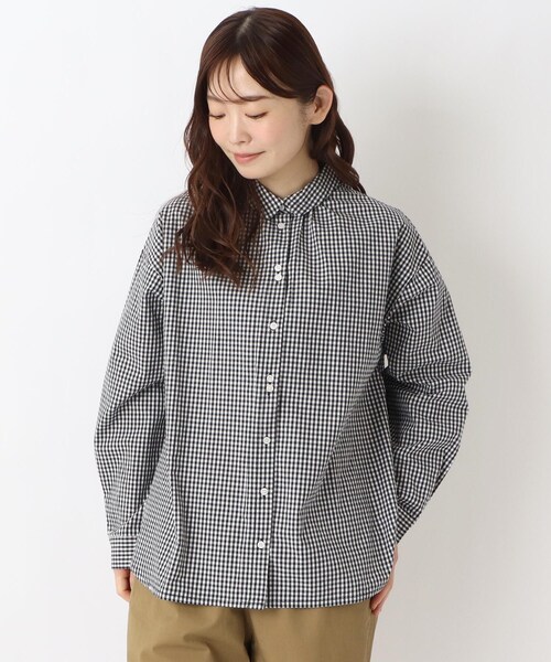 one'sterrace(ワンズテラス)の「起毛コットン ブロードシャツブラウス(シャツ/ブラウス・レディース・アイボリー系8/ブルー系その他7/ブラック系8・02)」の1枚目の写真