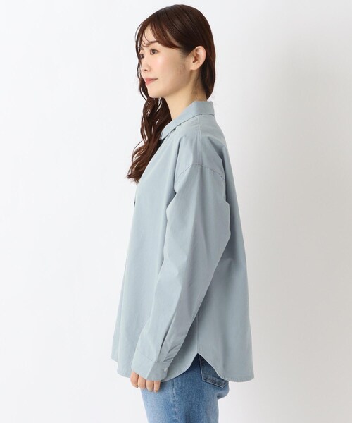one'sterrace(ワンズテラス)の「起毛コットン ブロードシャツブラウス(シャツ/ブラウス・レディース・アイボリー系8/ブルー系その他7/ブラック系8・02)」の15枚目の写真
