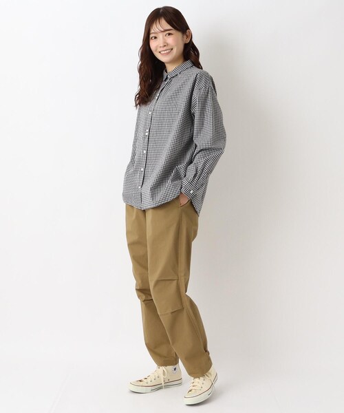 one'sterrace(ワンズテラス)の「起毛コットン ブロードシャツブラウス(シャツ/ブラウス・レディース・アイボリー系8/ブルー系その他7/ブラック系8・02)」の6枚目の写真
