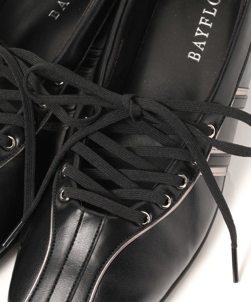 BAYFLOW（ベイフロー）の「[トレンドデザイン]バレエライクスニーカ－（スニーカー・レディース・ホワイト/ブラック・MEDIUM/LARGE）」の18枚目の写真