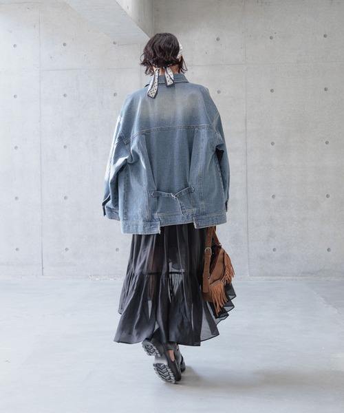 PAGEBOY(ページボーイ)の「レースアップティアードキャミワンピース(ワンピース・レディース・ブルー系その他/ブラック・FREE)」の19枚目の写真