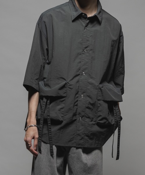 CASPER JOHN(キャスパージョン)の「Ripstop parachute shirts/リップストップパラシュートシャツ(シャツ/ブラウス・メンズ・ブラック/ブルー・X-SMALL/SMALL/MEDIUM/LARGE)」の2枚目の写真