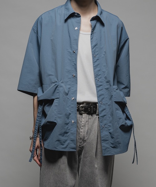 CASPER JOHN(キャスパージョン)の「Ripstop parachute shirts/リップストップパラシュートシャツ(シャツ/ブラウス・メンズ・ブラック/ブルー・X-SMALL/SMALL/MEDIUM/LARGE)」の11枚目の写真