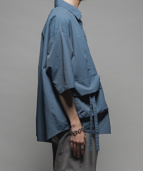 CASPER JOHN(キャスパージョン)の「Ripstop parachute shirts/リップストップパラシュートシャツ(シャツ/ブラウス・メンズ・ブラック/ブルー・X-SMALL/SMALL/MEDIUM/LARGE)」の12枚目の写真
