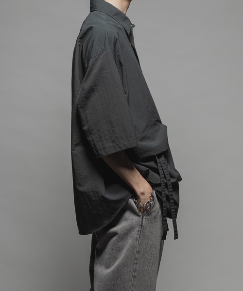CASPER JOHN(キャスパージョン)の「Ripstop parachute shirts/リップストップパラシュートシャツ(シャツ/ブラウス・メンズ・ブラック/ブルー・X-SMALL/SMALL/MEDIUM/LARGE)」の6枚目の写真
