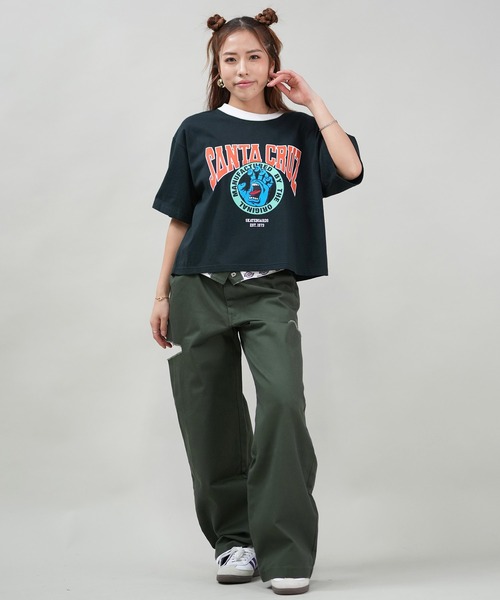売れ筋商品|||サンタクルーズ Tシャツ レディース トップス GLINT FRONT HALTER  - Top - sangria/white Santa Cruz GLINT FRONT HALTER - Top - sangria/white/light